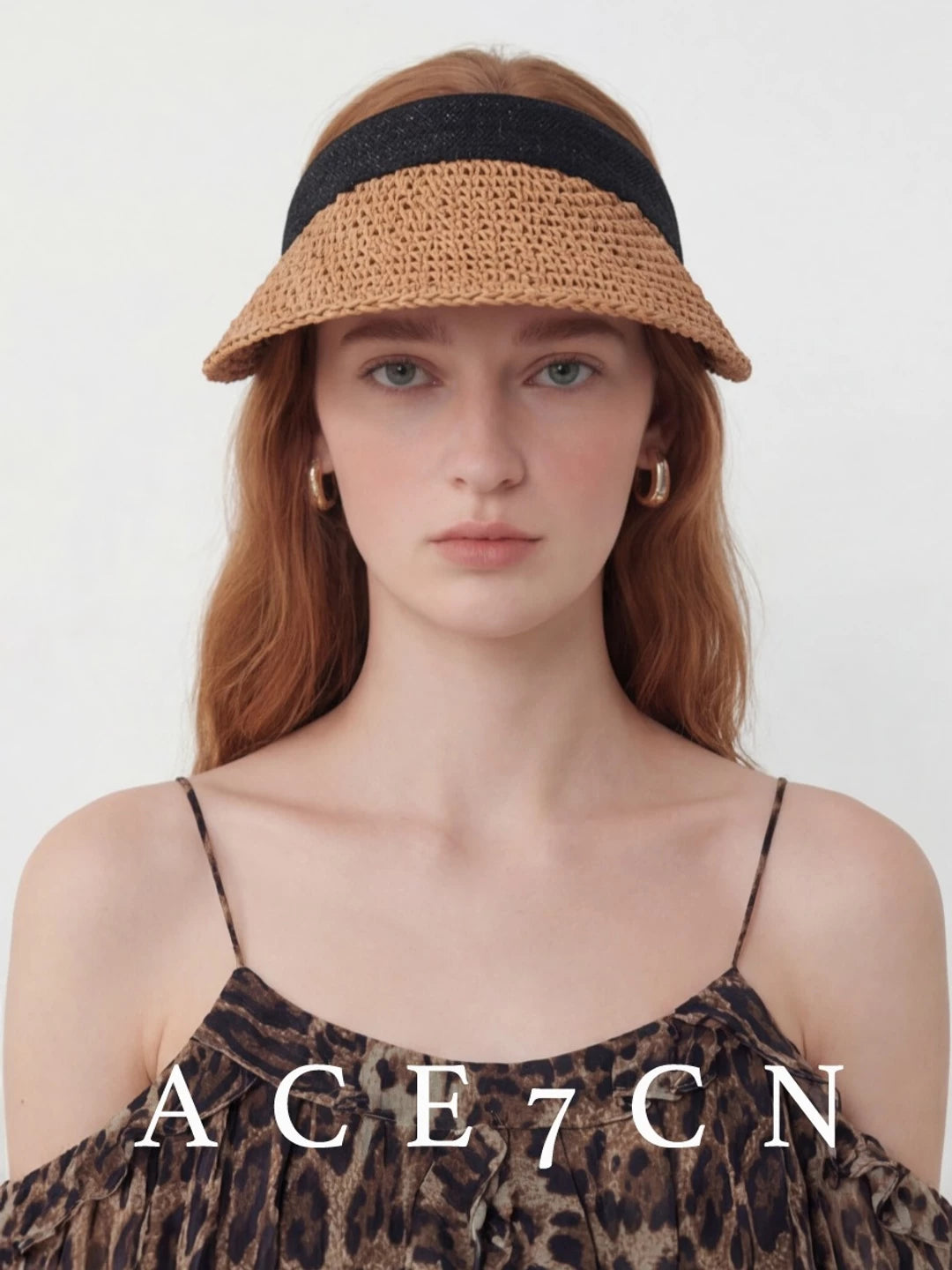 Glitter-Thread Headband Visor — ACE7CN