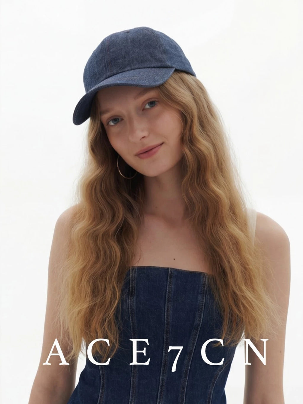 Raw-Denim Baseball Cap — ACE7CN
