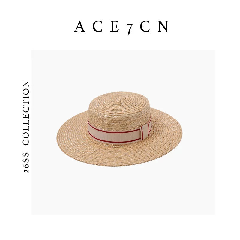Hand-Woven Wheat-Straw Fedora — ACE7CN