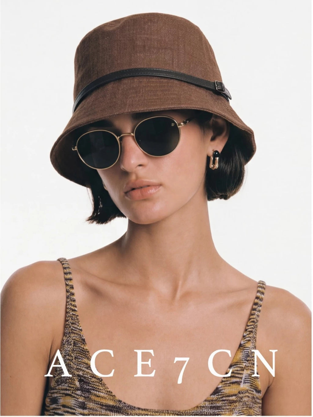 Downturned-Brim Bucket Hat — ACE7CN
