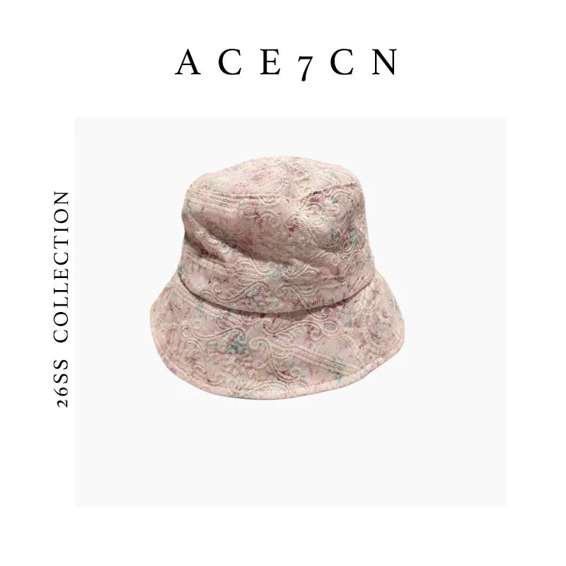 Embossed Jacquard Lace Bucket Hat — ACE7CN