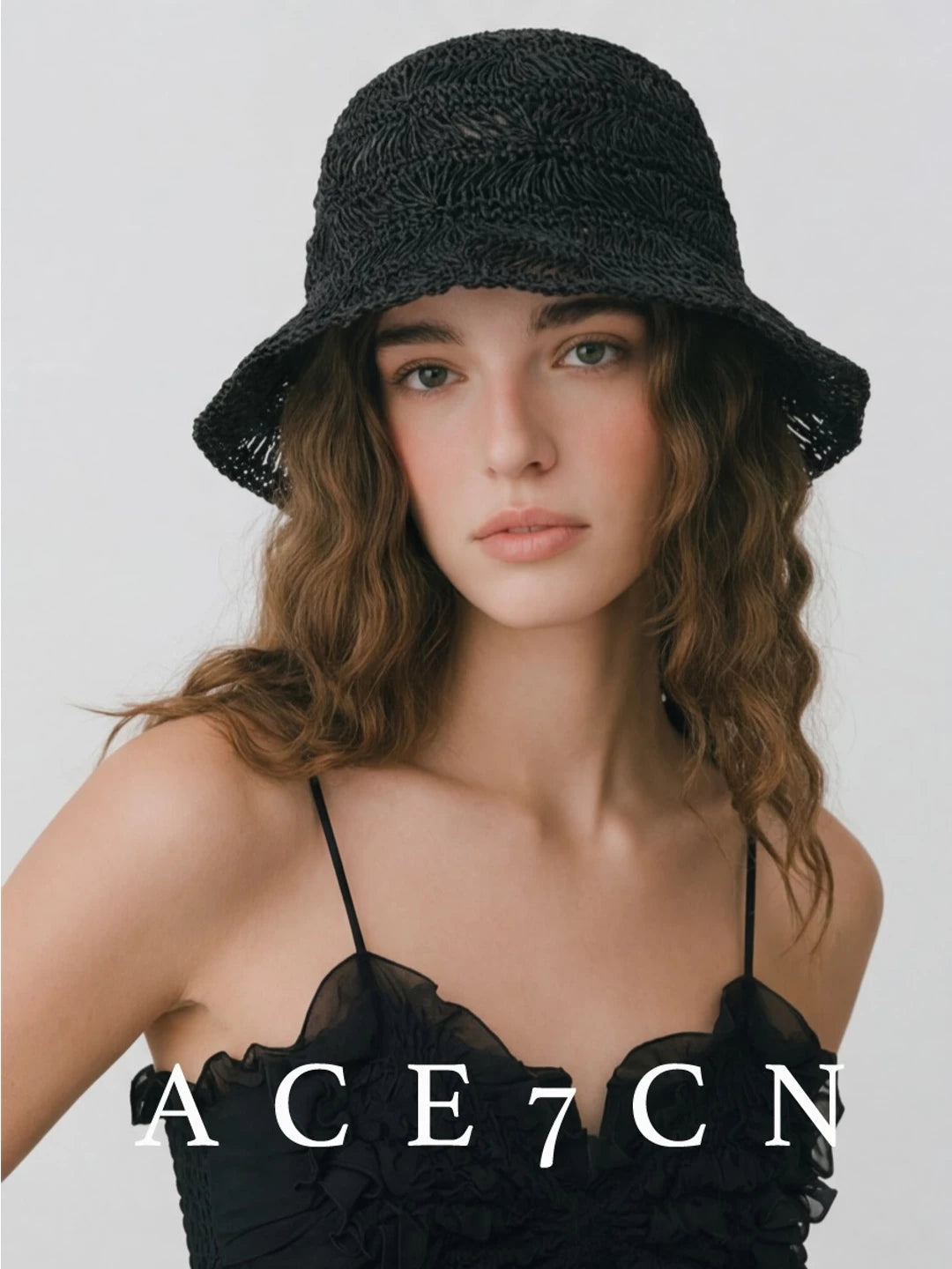 Openwork Lampshade Bucket Hat — ACE7CN