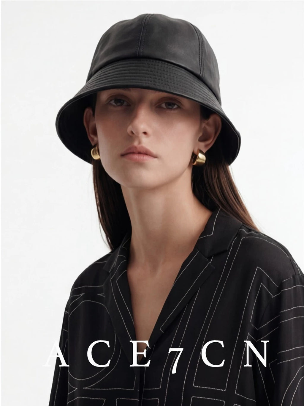 Round-Crown Cloche Bucket Hat — ACE7CN