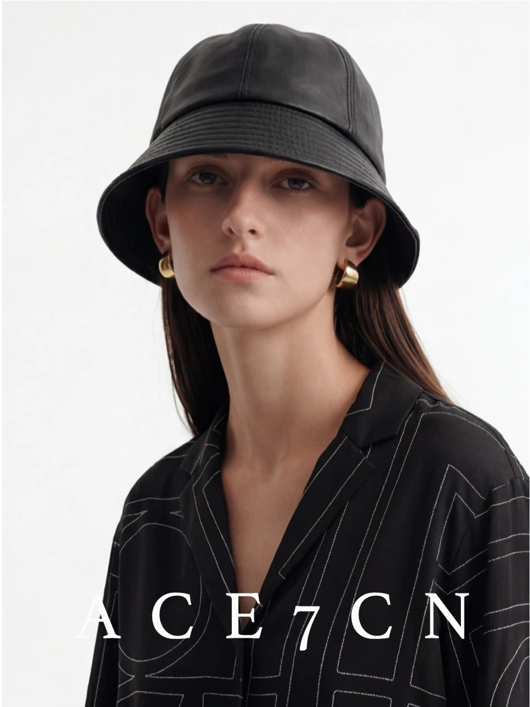 Round-Crown Cloche Bucket Hat — ACE7CN