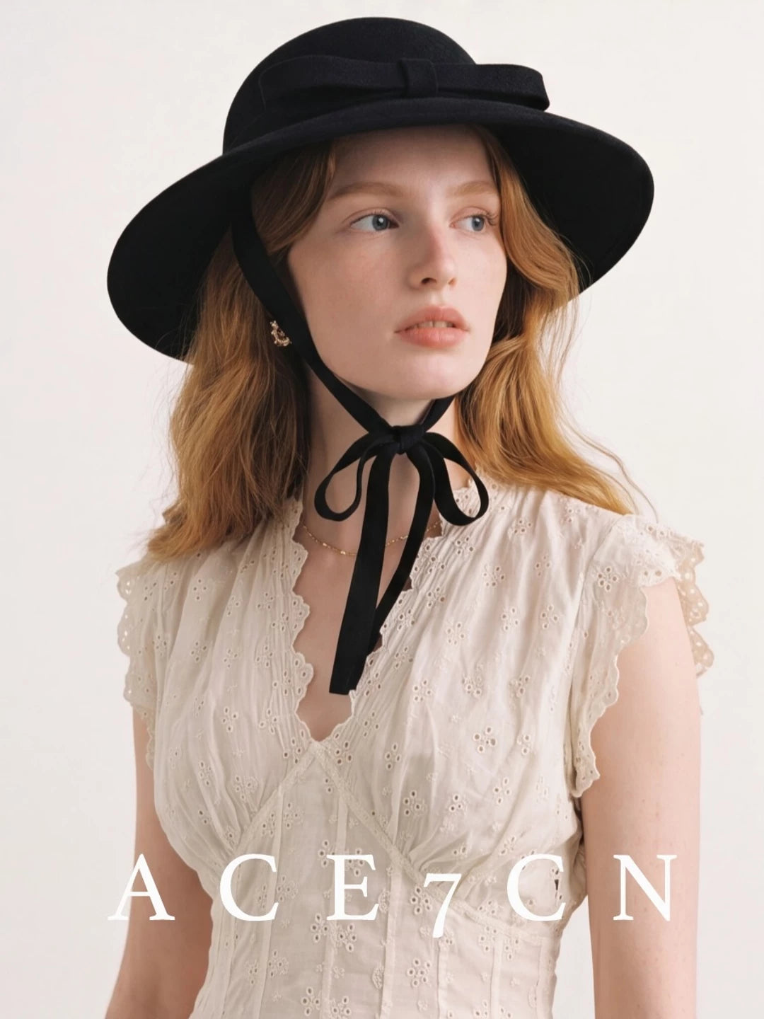Tie-Bow Wool Cloche — ACE7CN