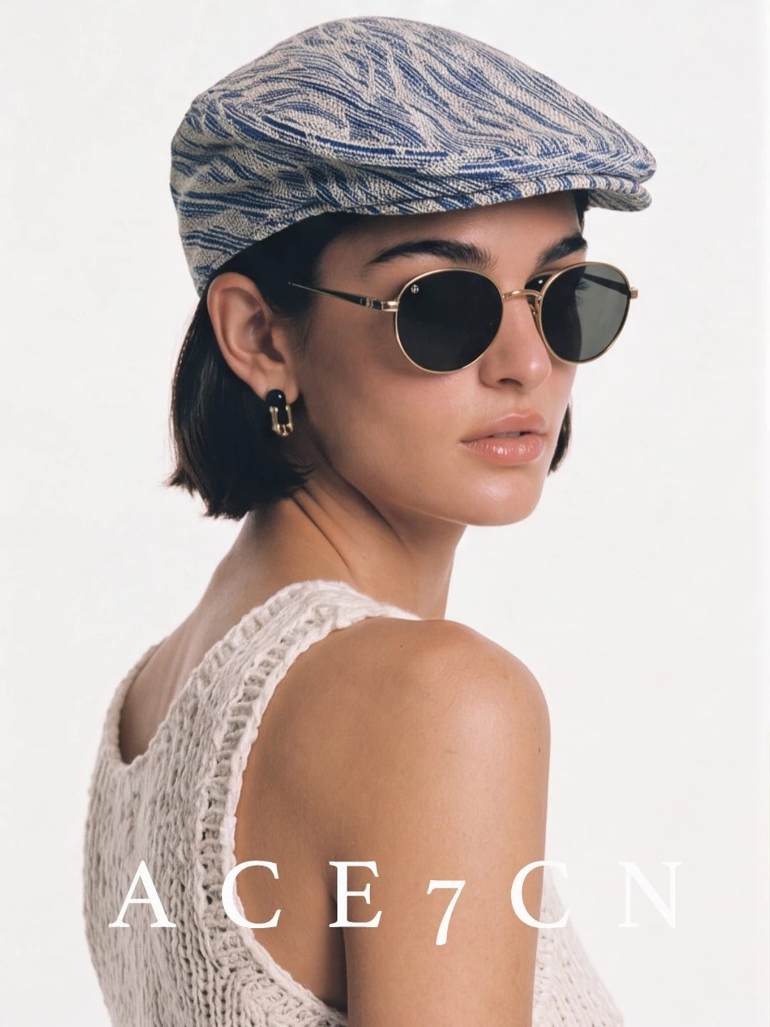 Branch-Texture Flat Cap — ACE7CN