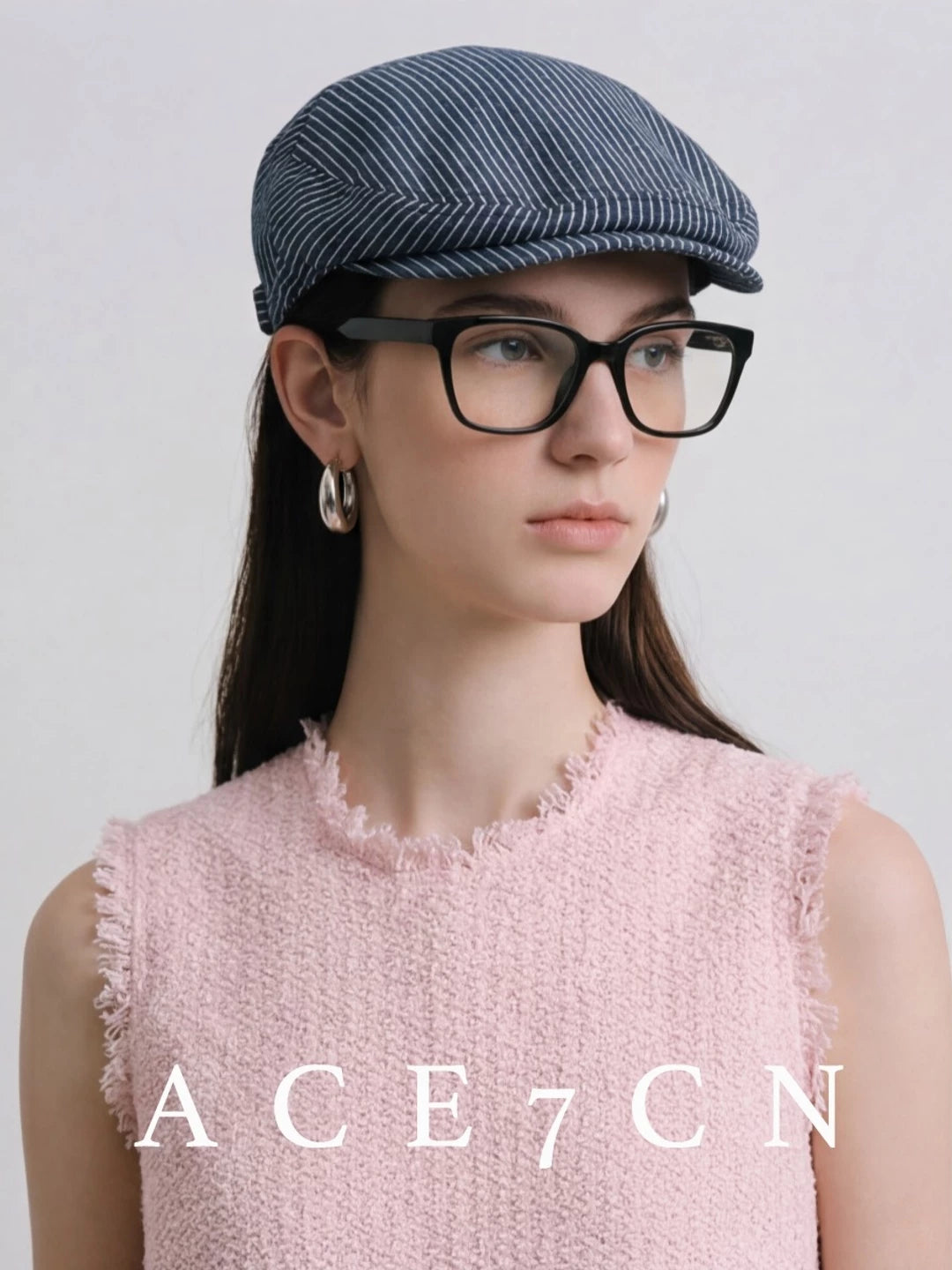 Multicolor Striped Flat Cap — ACE7CN