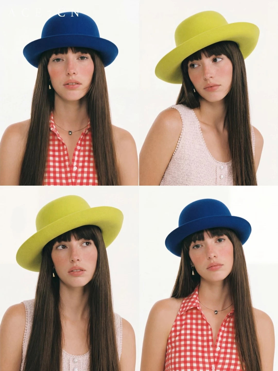 Roll-Brim Wool Bowler Hat — ACE7CN