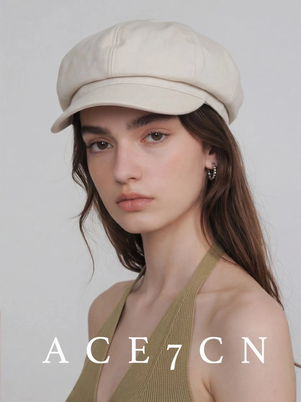 Matte Cotton Newsboy Cap — ACE7CN