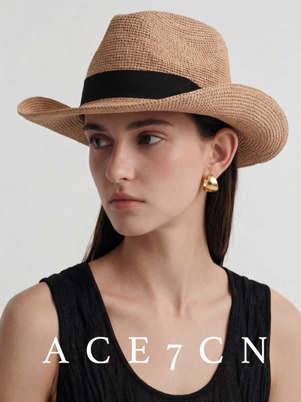 Hand-Woven Raffia Western Fedora — ACE7CN