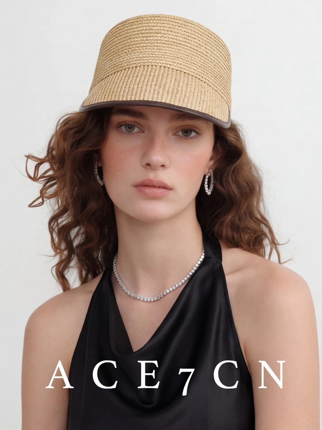 Hand-Woven Wheat-Straw Equestrian Cap — ACE7CN