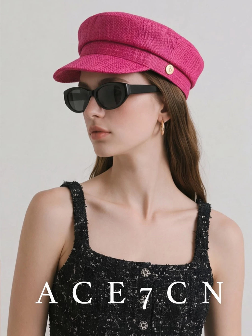Custom-Dyed Straw Sailor Cap — ACE7CN