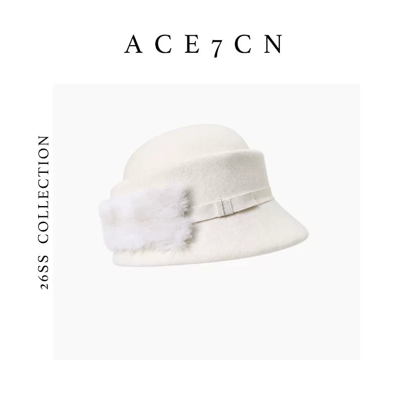 Faux-Mink Wool Bucket Hat — ACE7CN