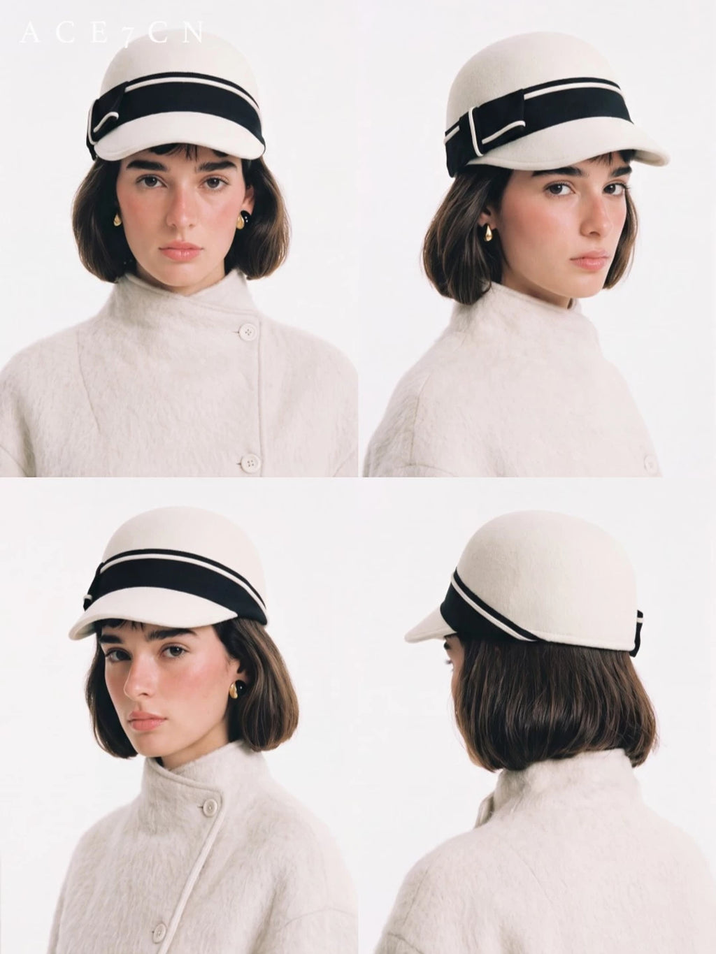Japanese Niche Designer 100 Wool Equestrian Hat Classic