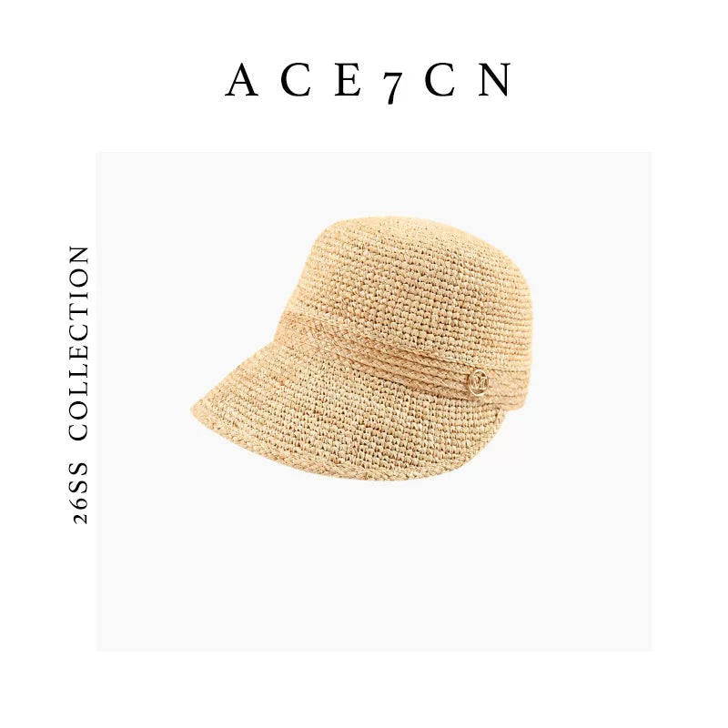 Wide-Brim Raffia Equestrian Hat — ACE7CN