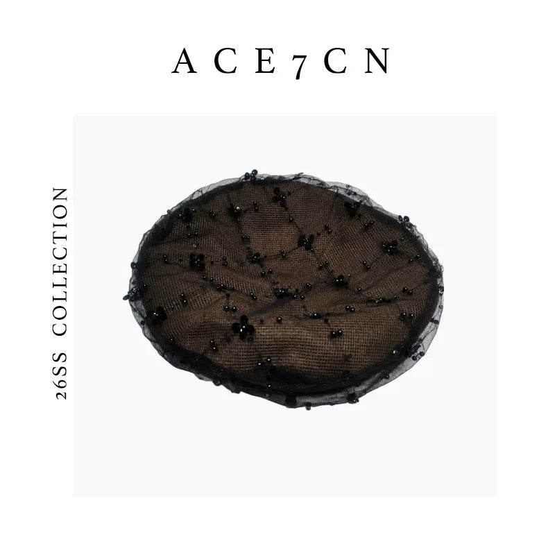 Hand-Beaded Painter Beret — ACE7CN