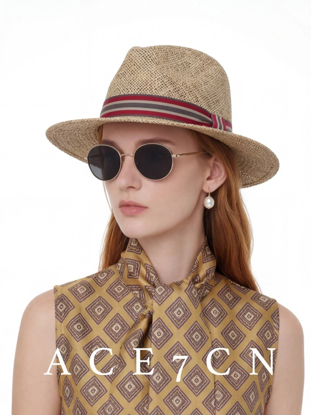 Woven Seagrass Fedora — ACE7CN
