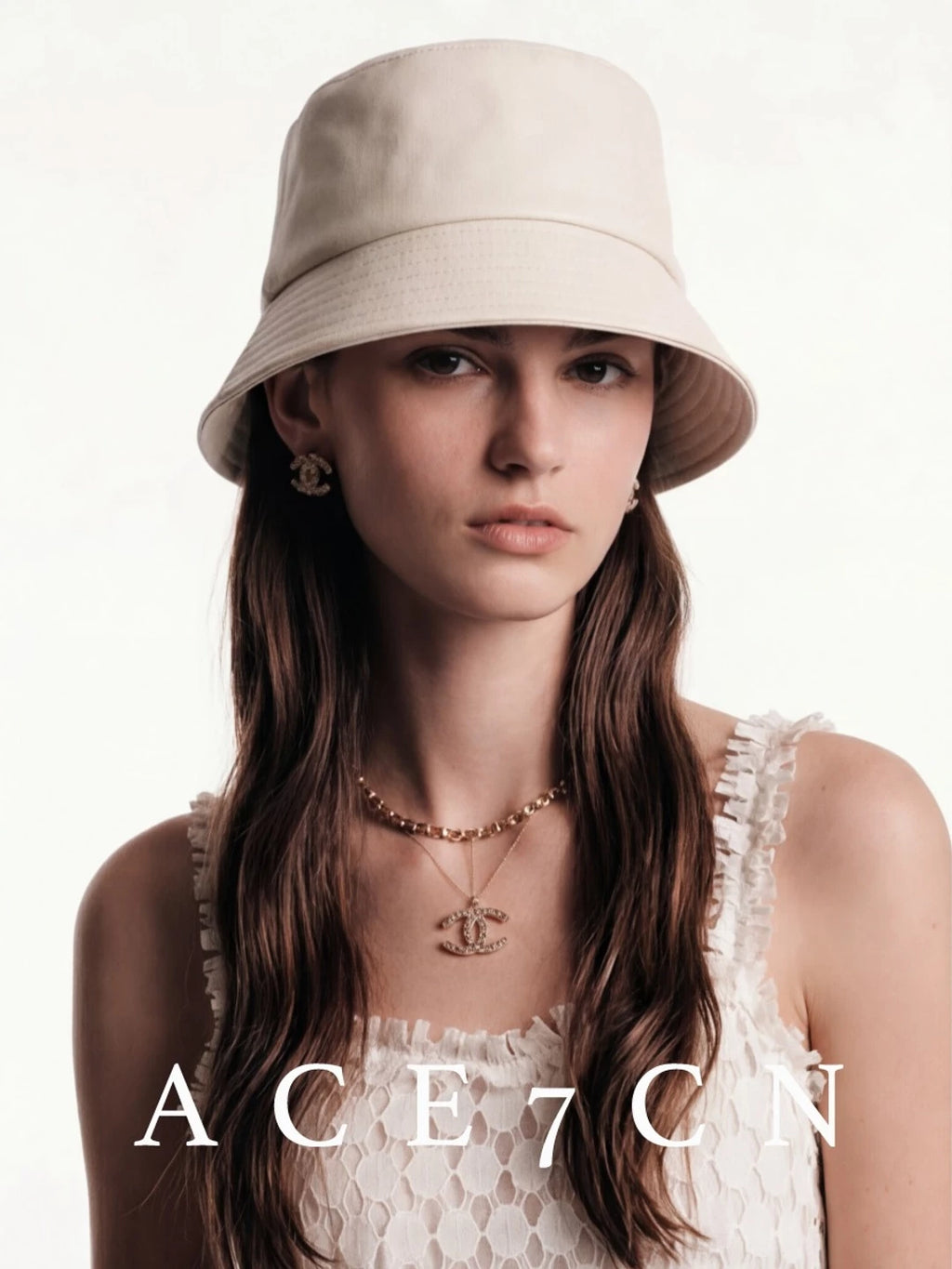 Faux-Leather Lampshade Bucket Hat — ACE7CN
