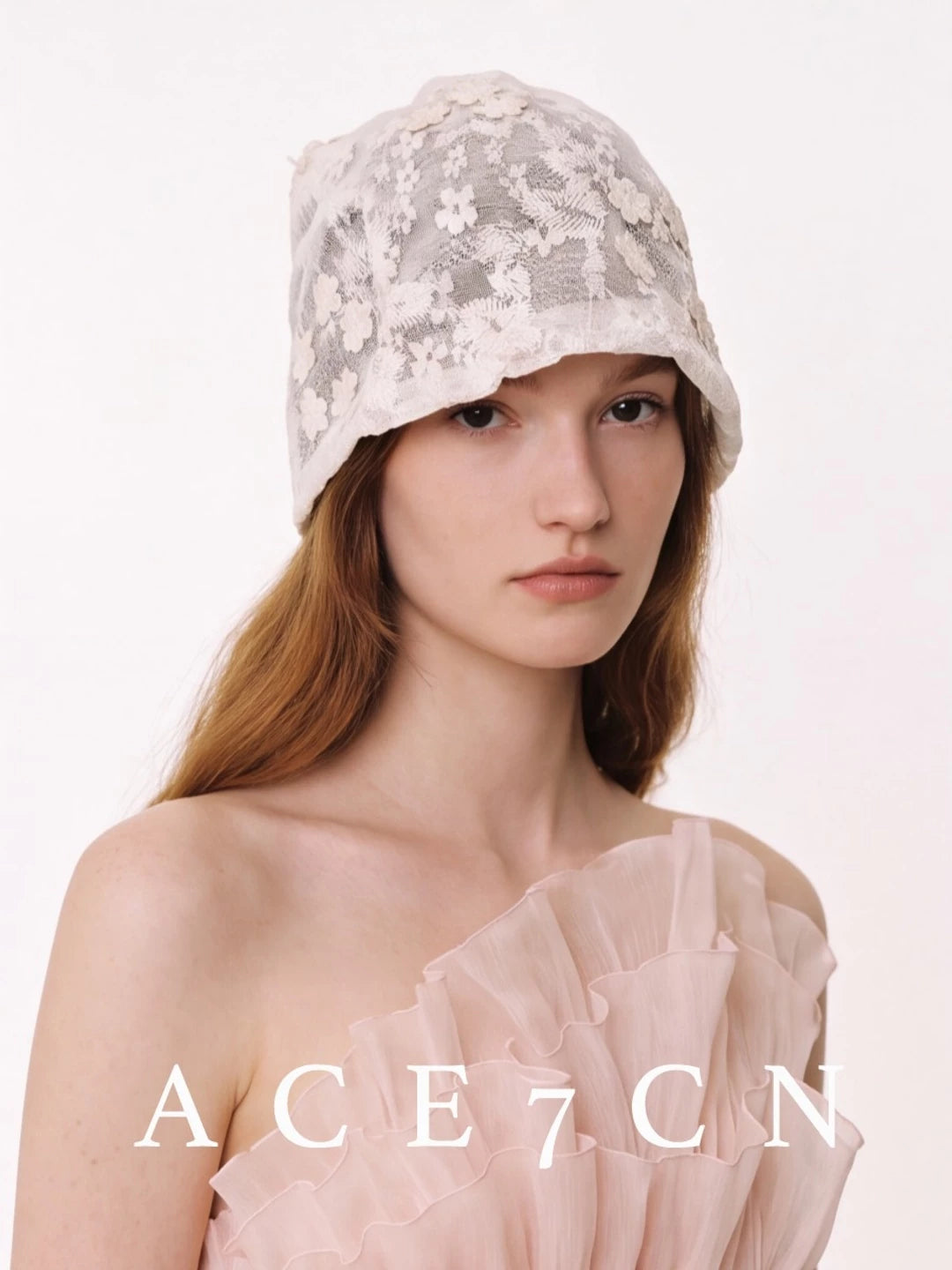 Floral Crochet Lace Head Scarf Hat — ACE7CN