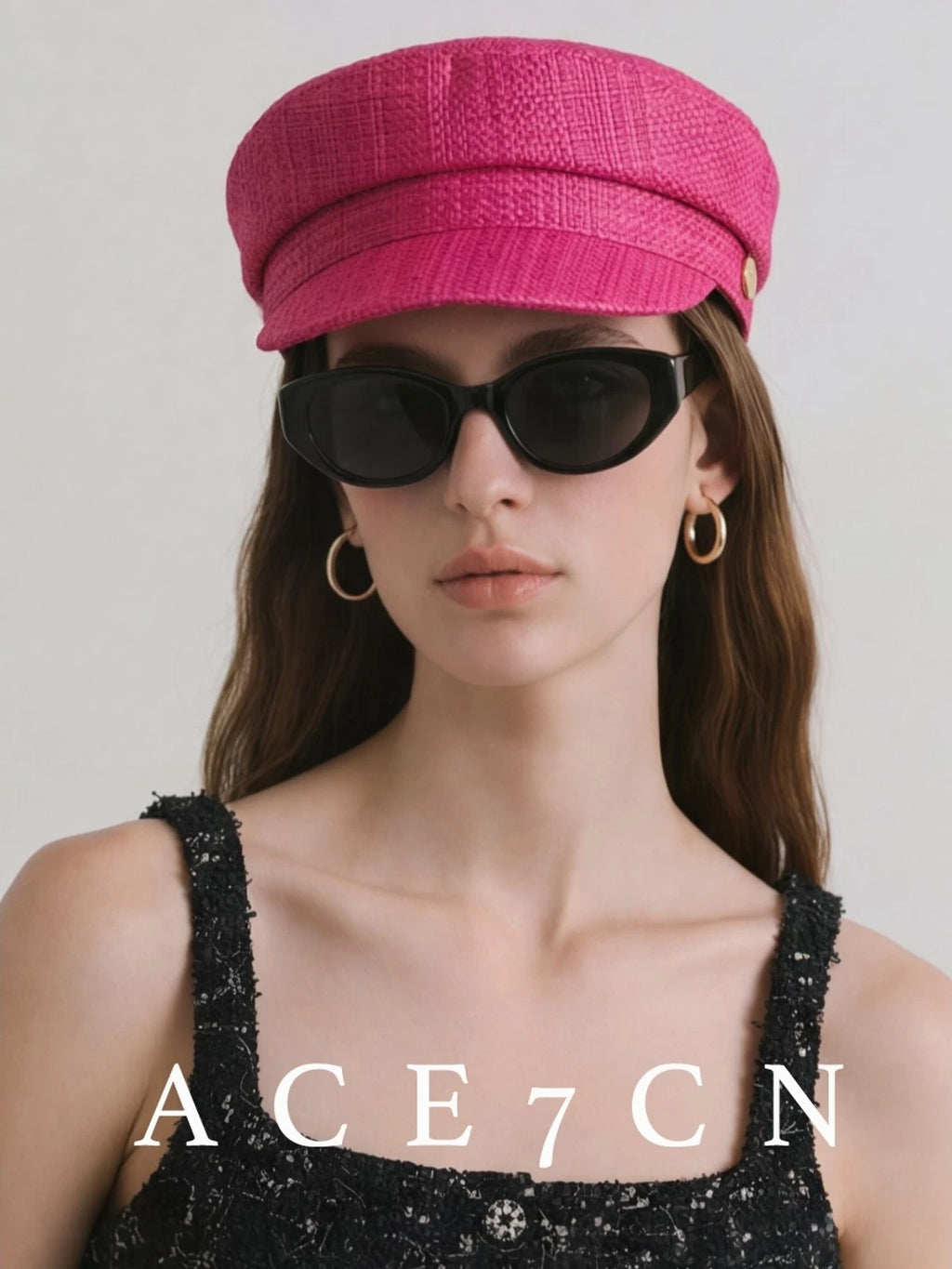 Custom-Dyed Straw Sailor Cap — ACE7CN