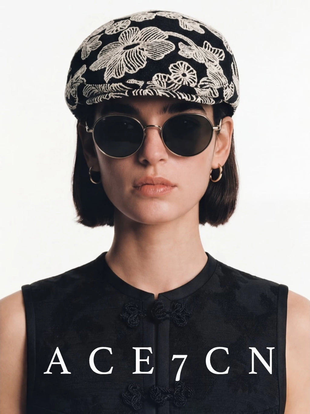 Floral Crochet Flat Cap — ACE7CN