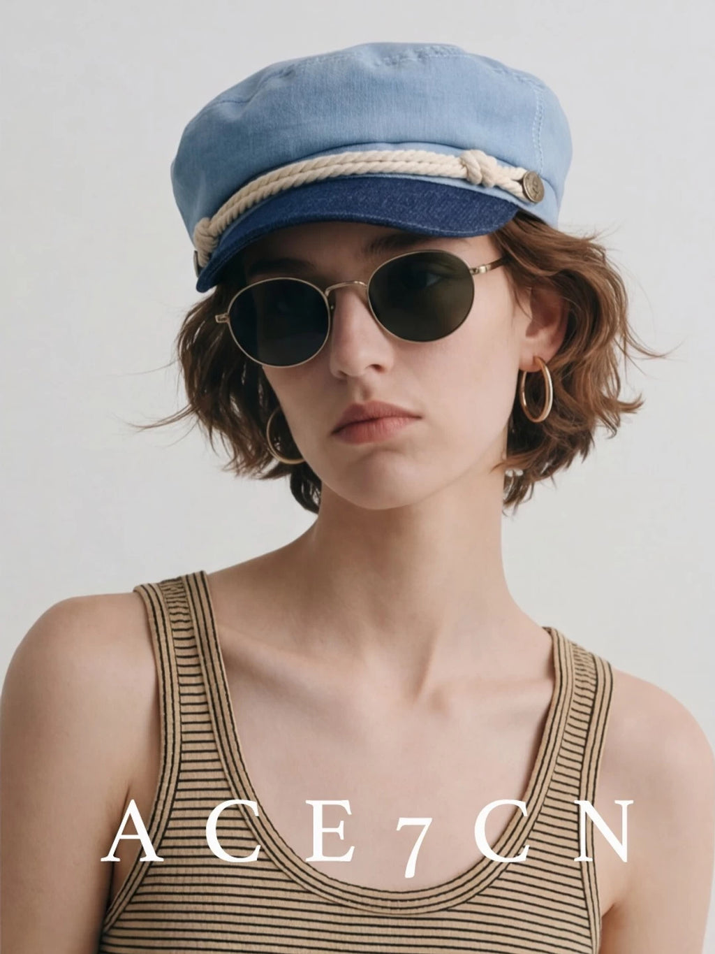 Denim Sailor Cap — ACE7CN