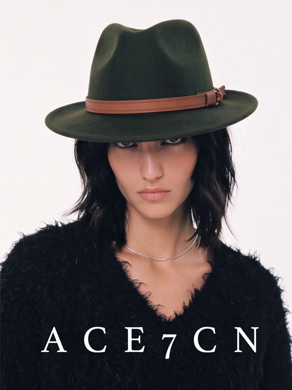 Belt-Buckle Western Panama Hat — ACE7CN