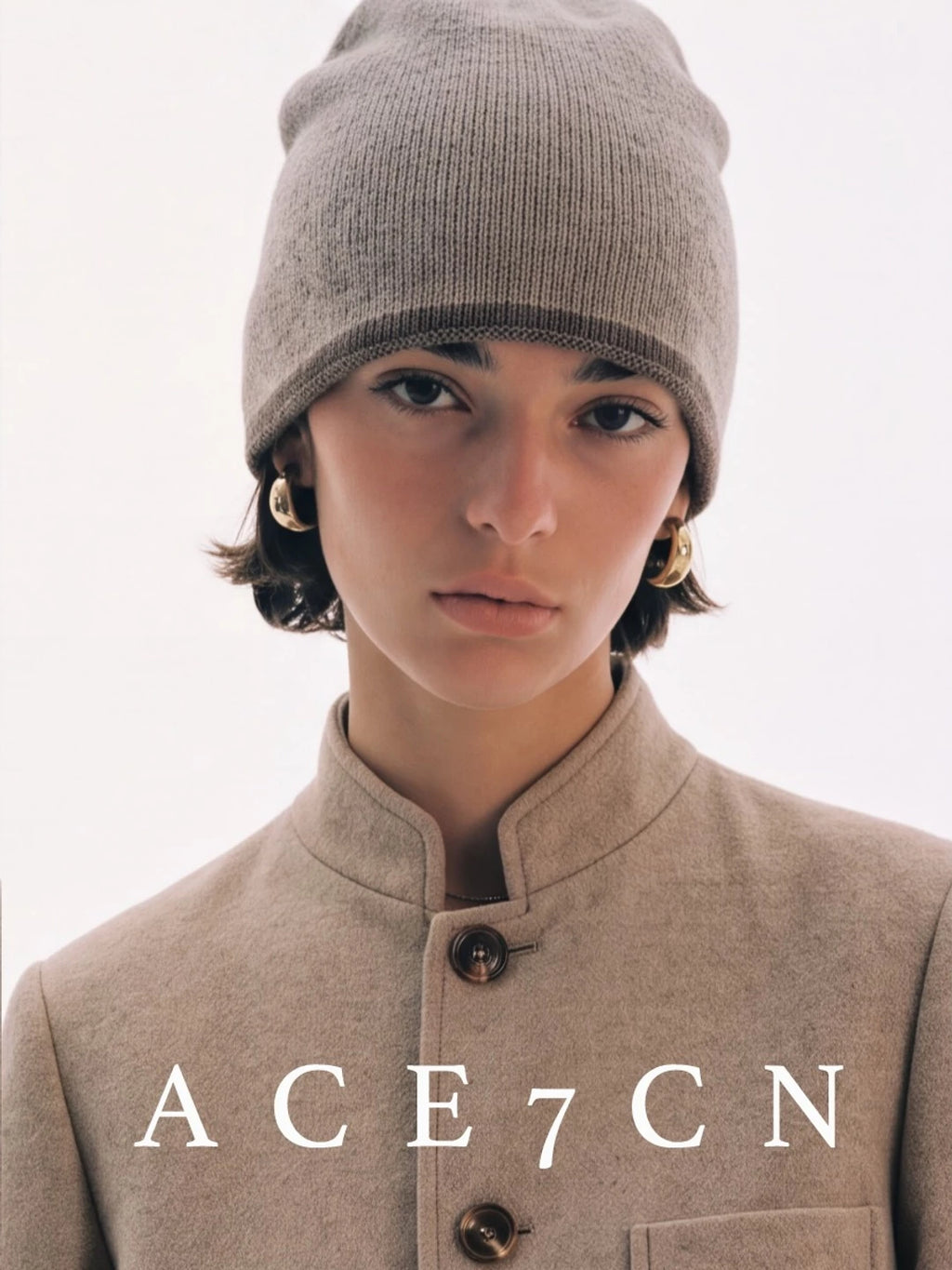 Two-Tone Minimalist Knit Beanie — ACE7CN