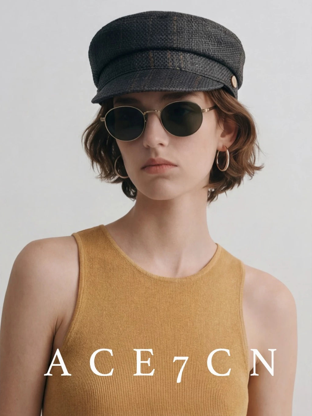 Custom-Dyed Straw Sailor Cap — ACE7CN