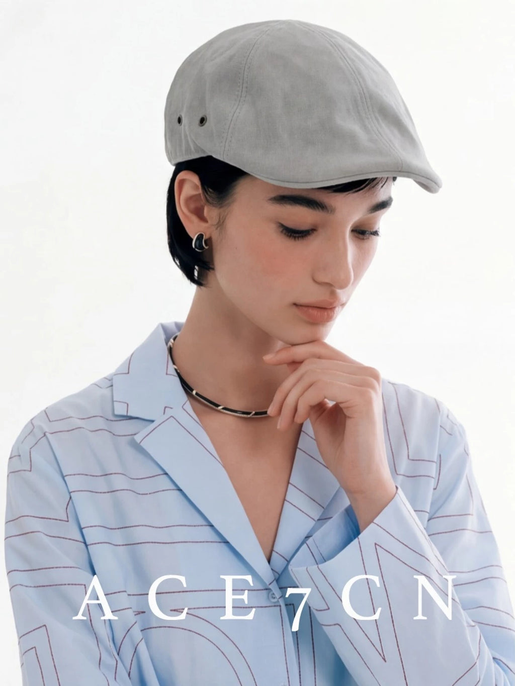 Sand-Washed Newsboy Cap — ACE7CN