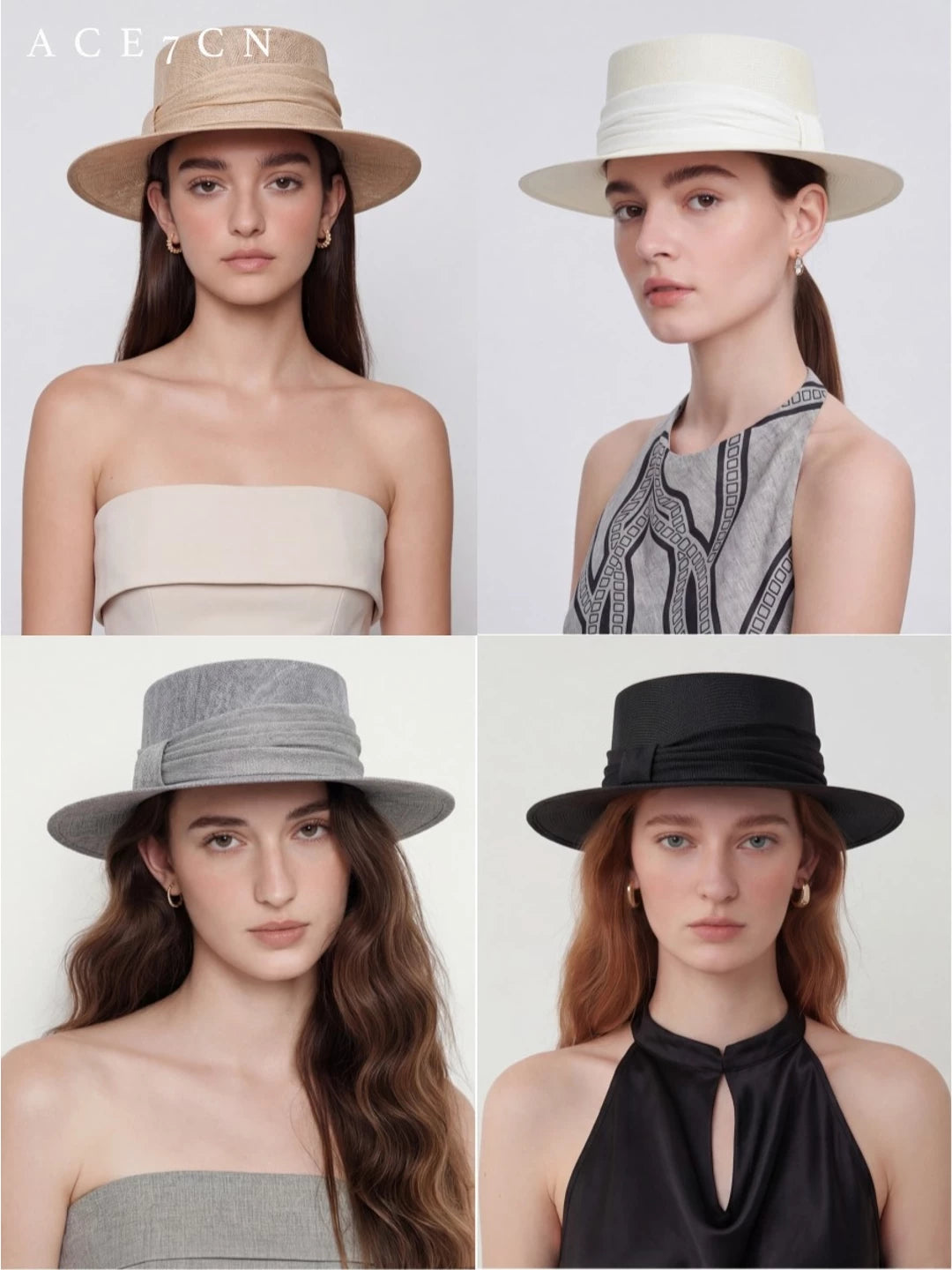 Handmade Wide-Brim Straw Boater — ACE7CN