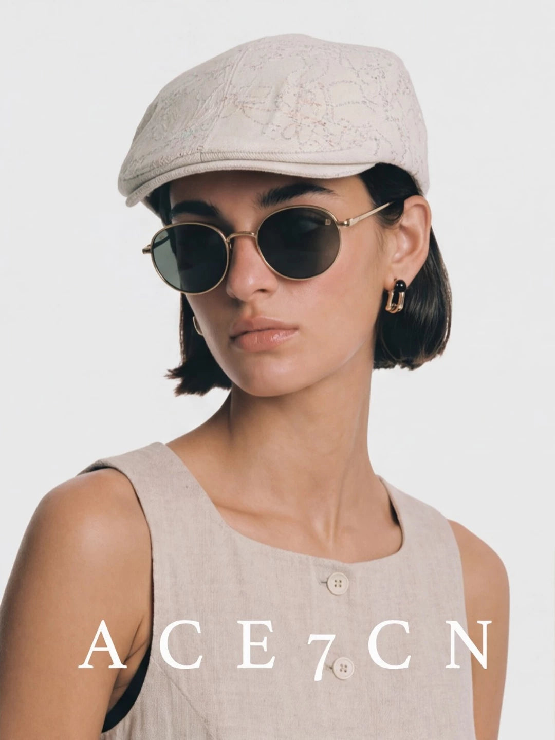 Jacquard Cotton Flat Cap — ACE7CN