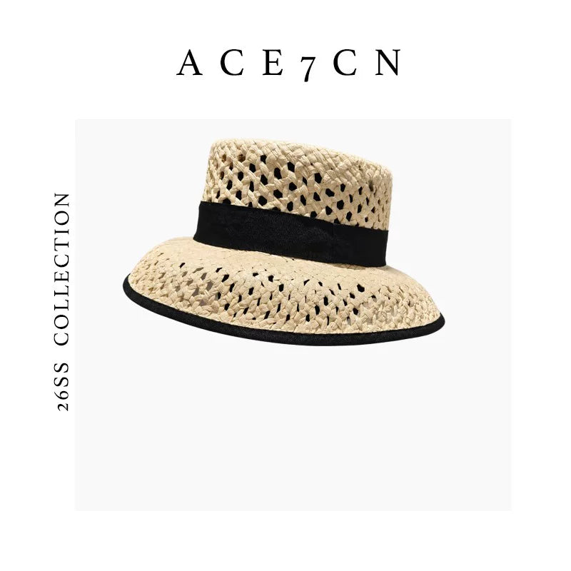 Openwork Straw Cloche — ACE7CN