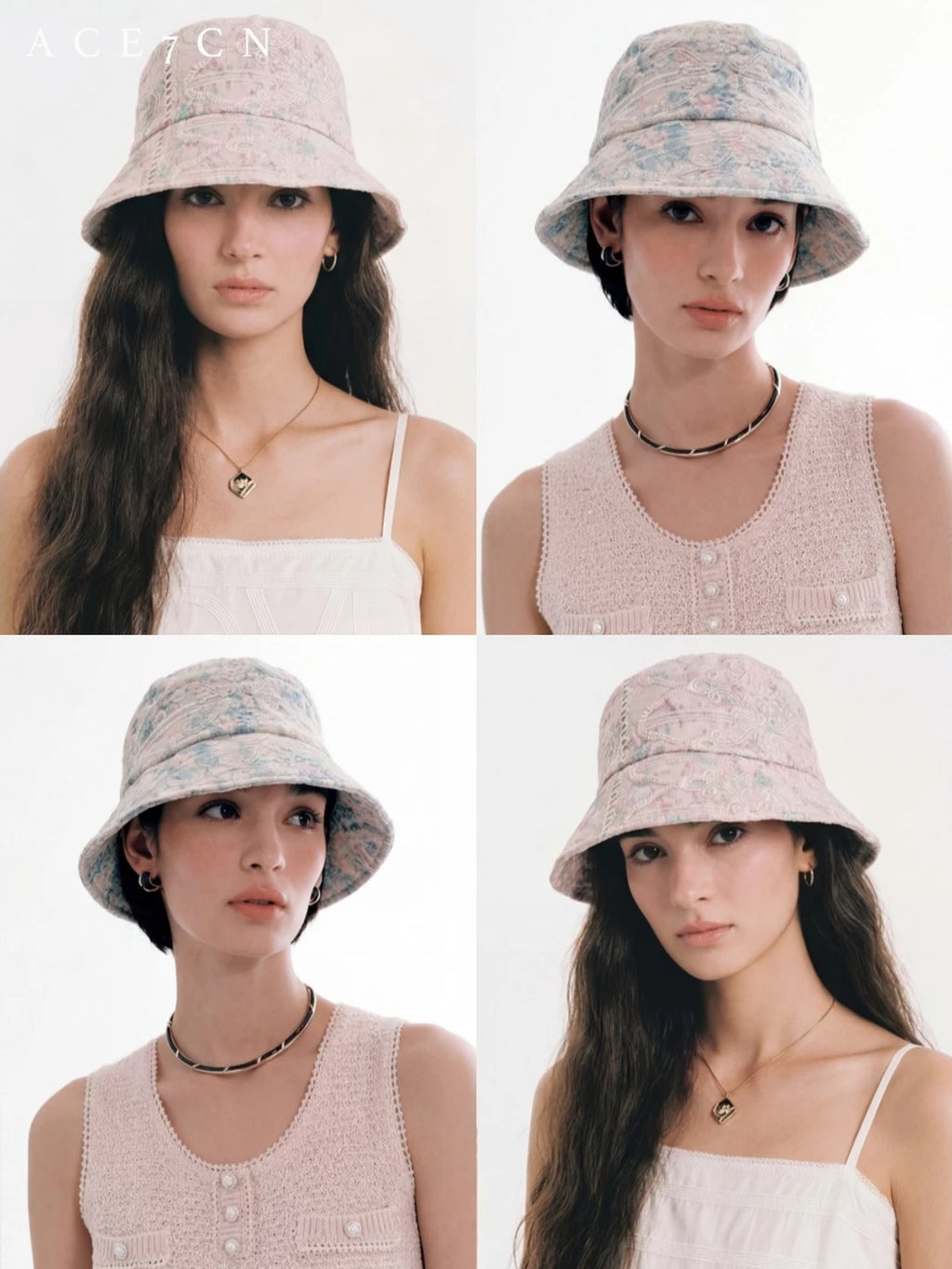 Embossed Jacquard Lace Bucket Hat — ACE7CN