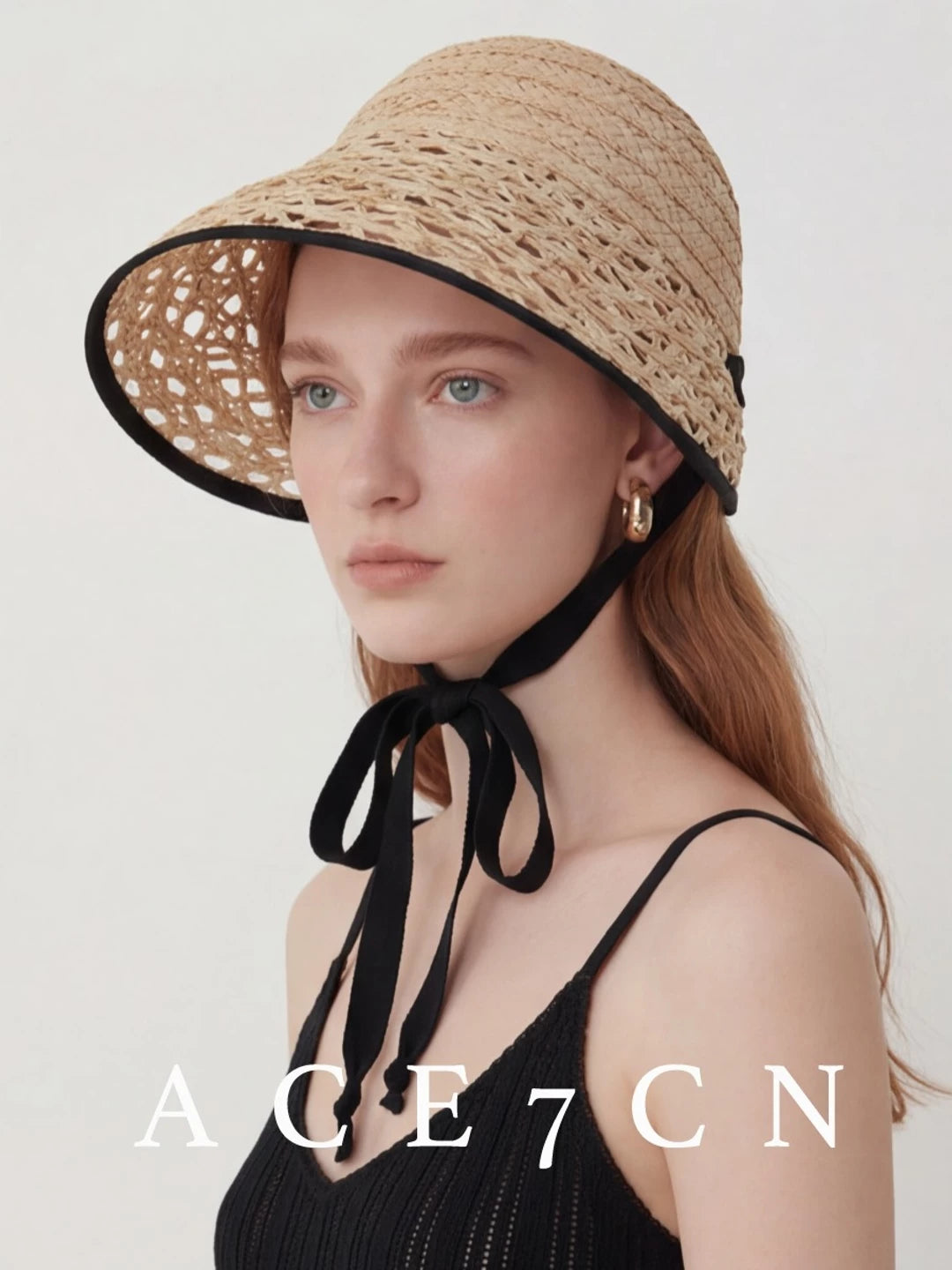 Openwork Raffia Hat — ACE7CN
