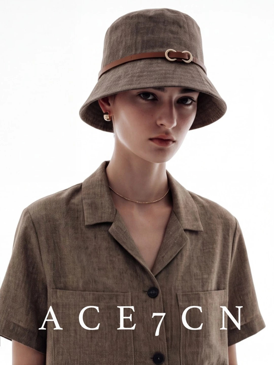 Soft Cotton-Linen Bucket Hat — ACE7CN