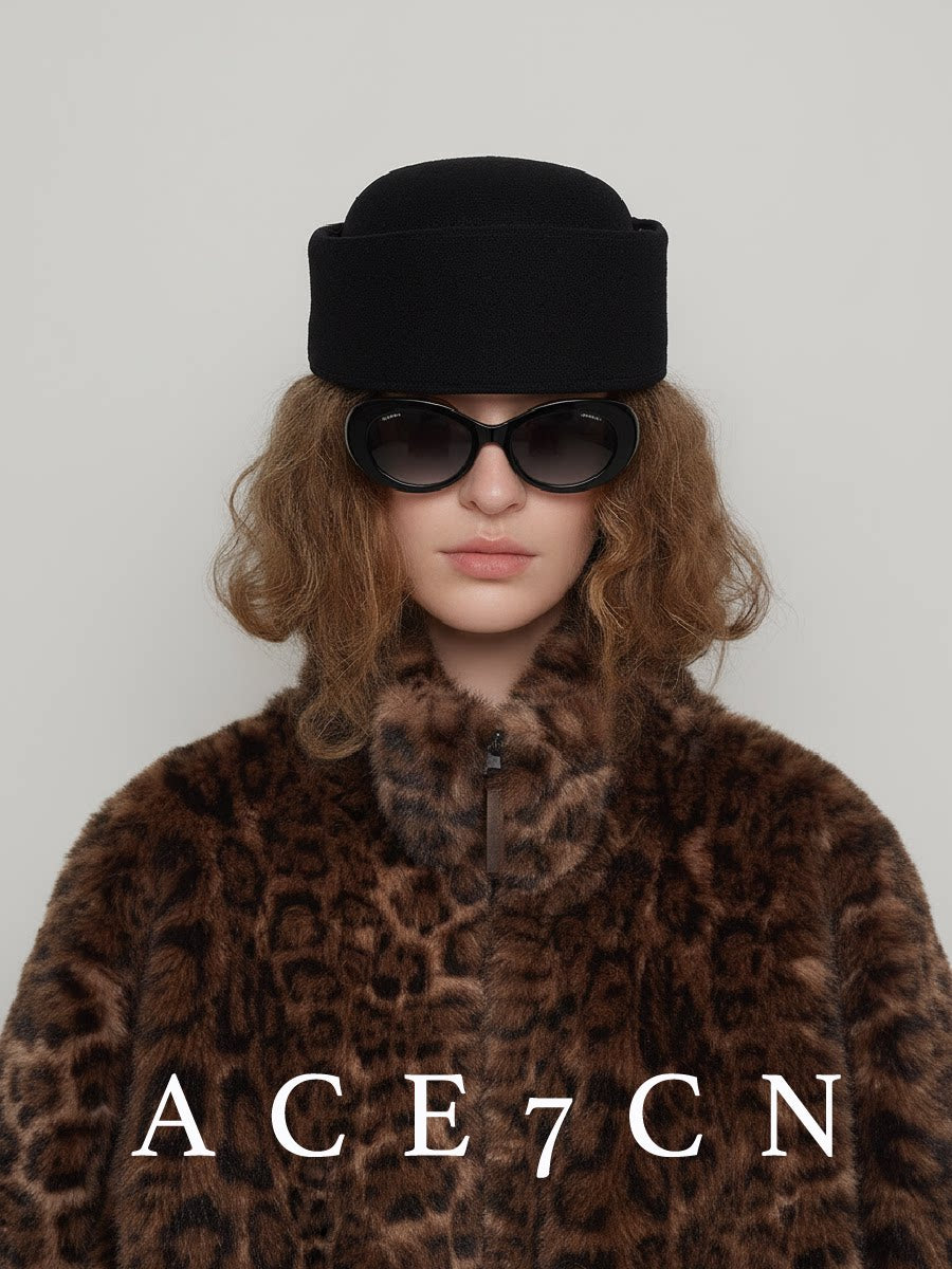 Brimless Domed Wool Pillbox Hat — ACE7CN