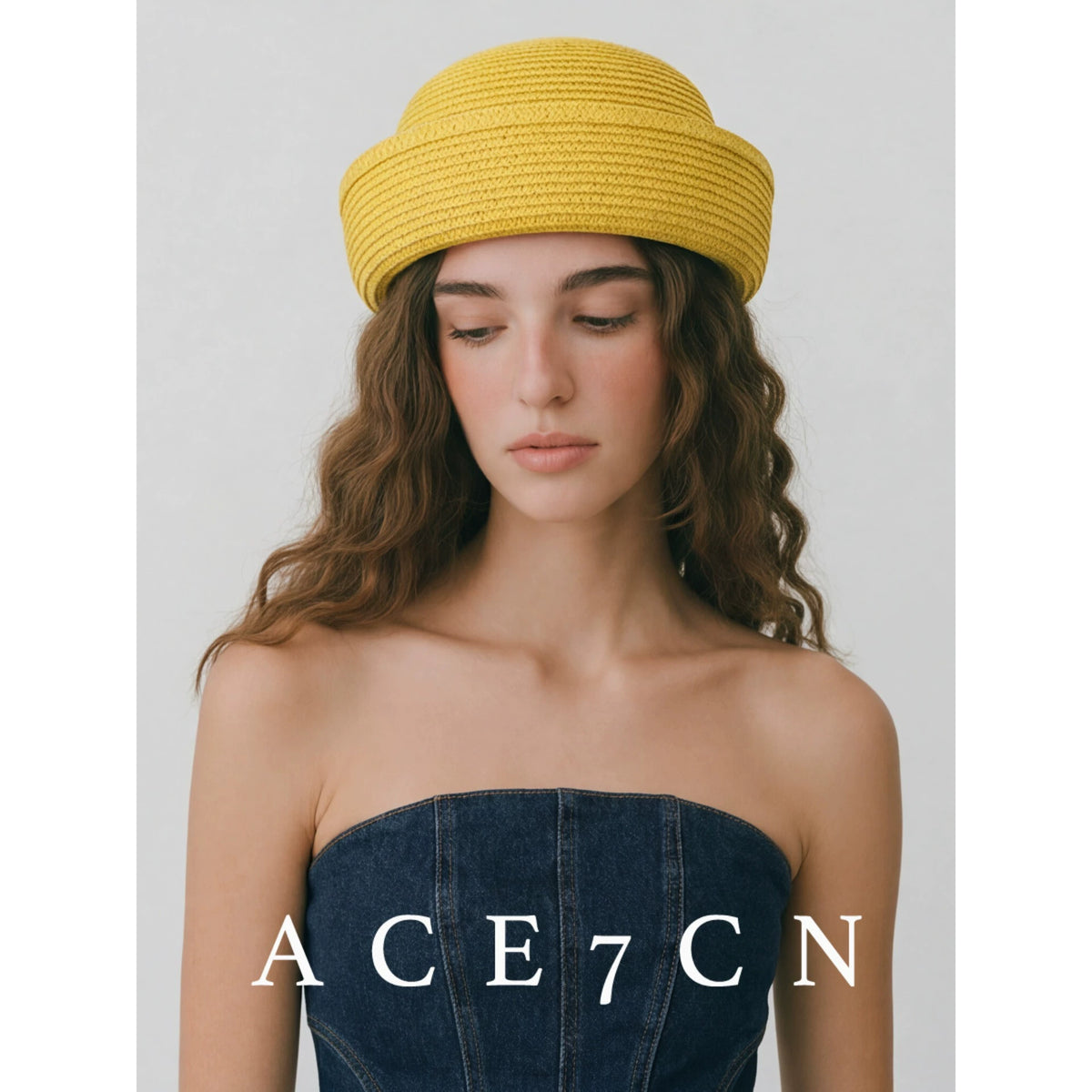 Domed Straw Pillbox Hat — ACE7CN