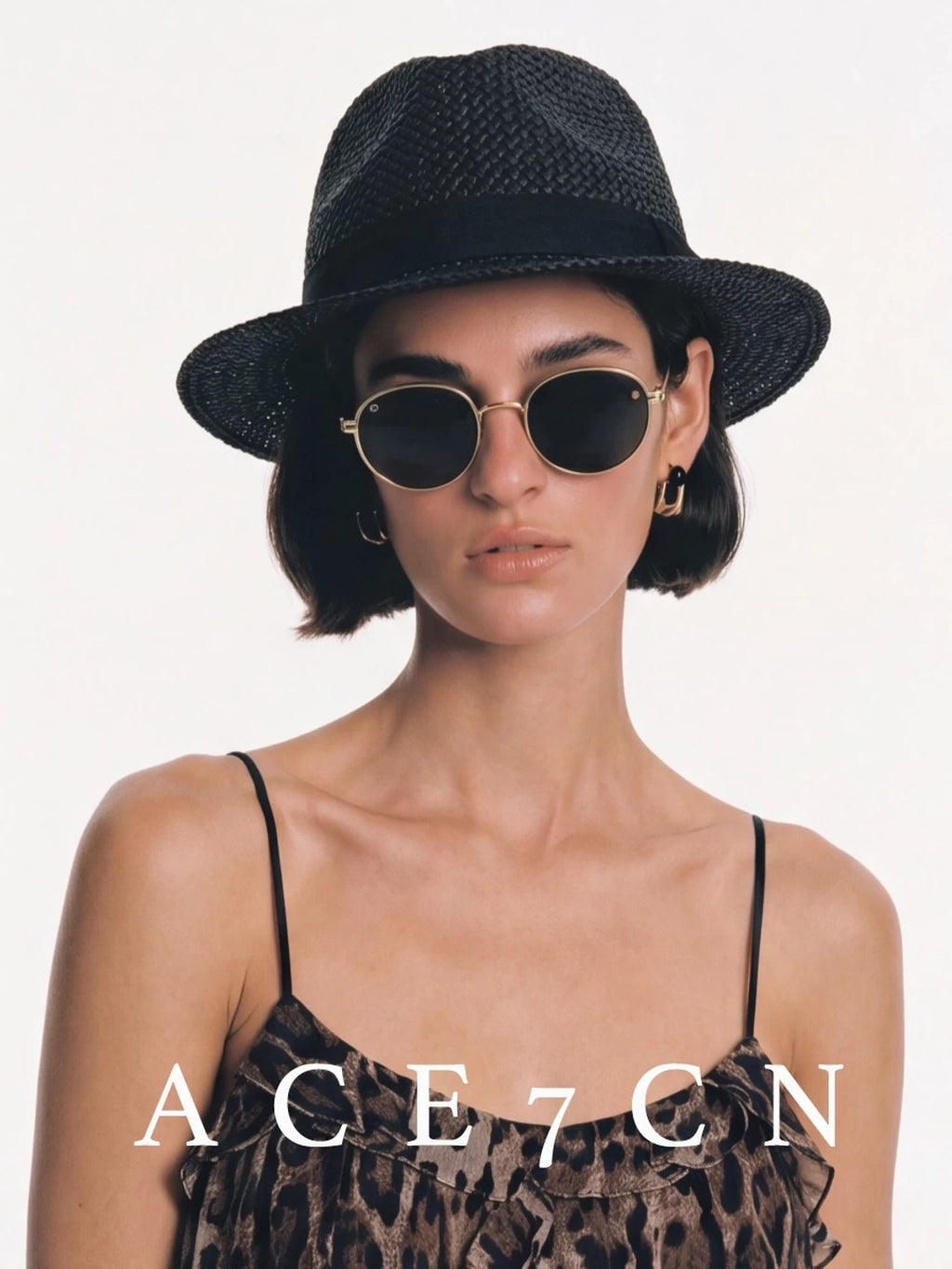 Short-Brim Paper-Straw Fedora — ACE7CN