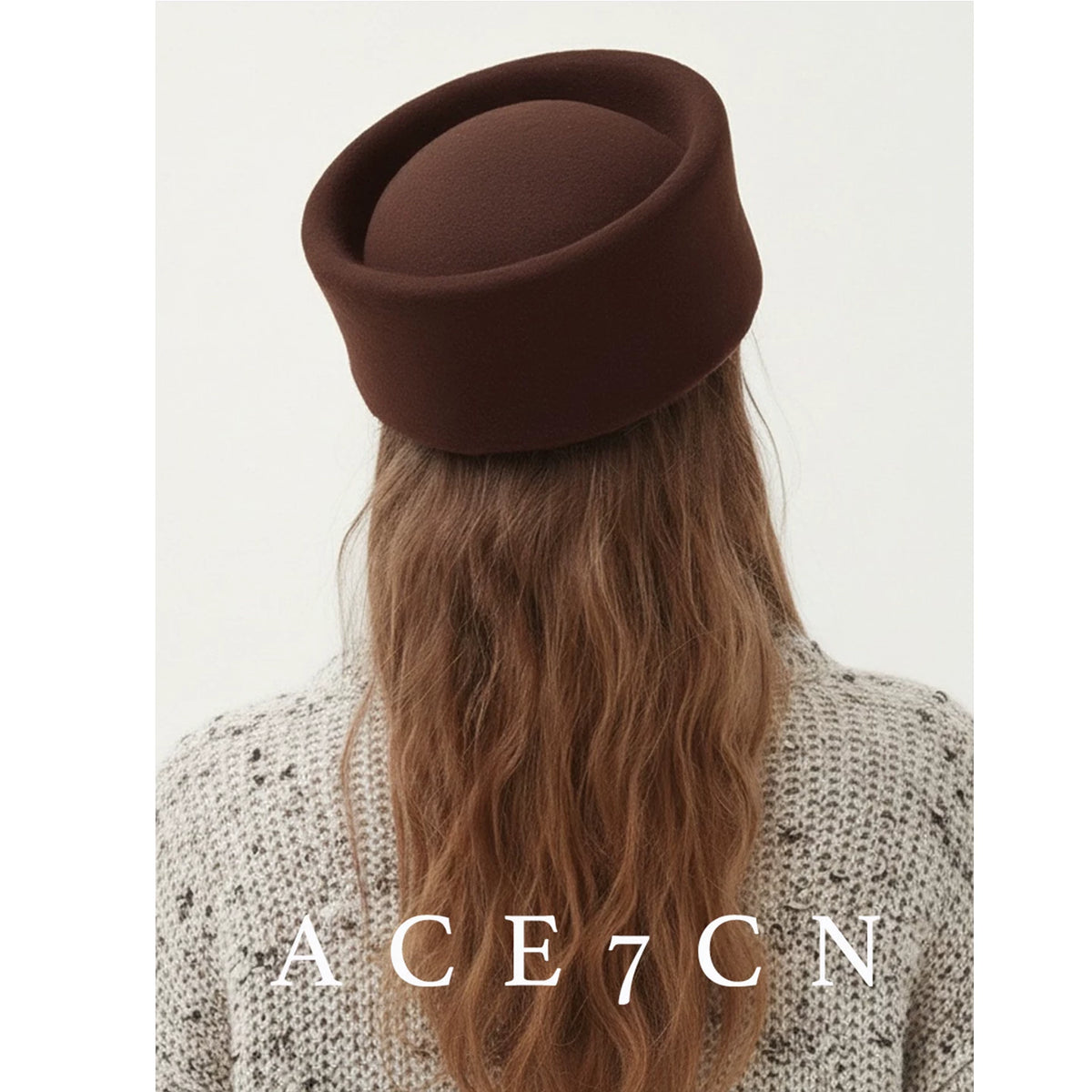 Round-Crown Wool Pillbox Hat — ACE7CN