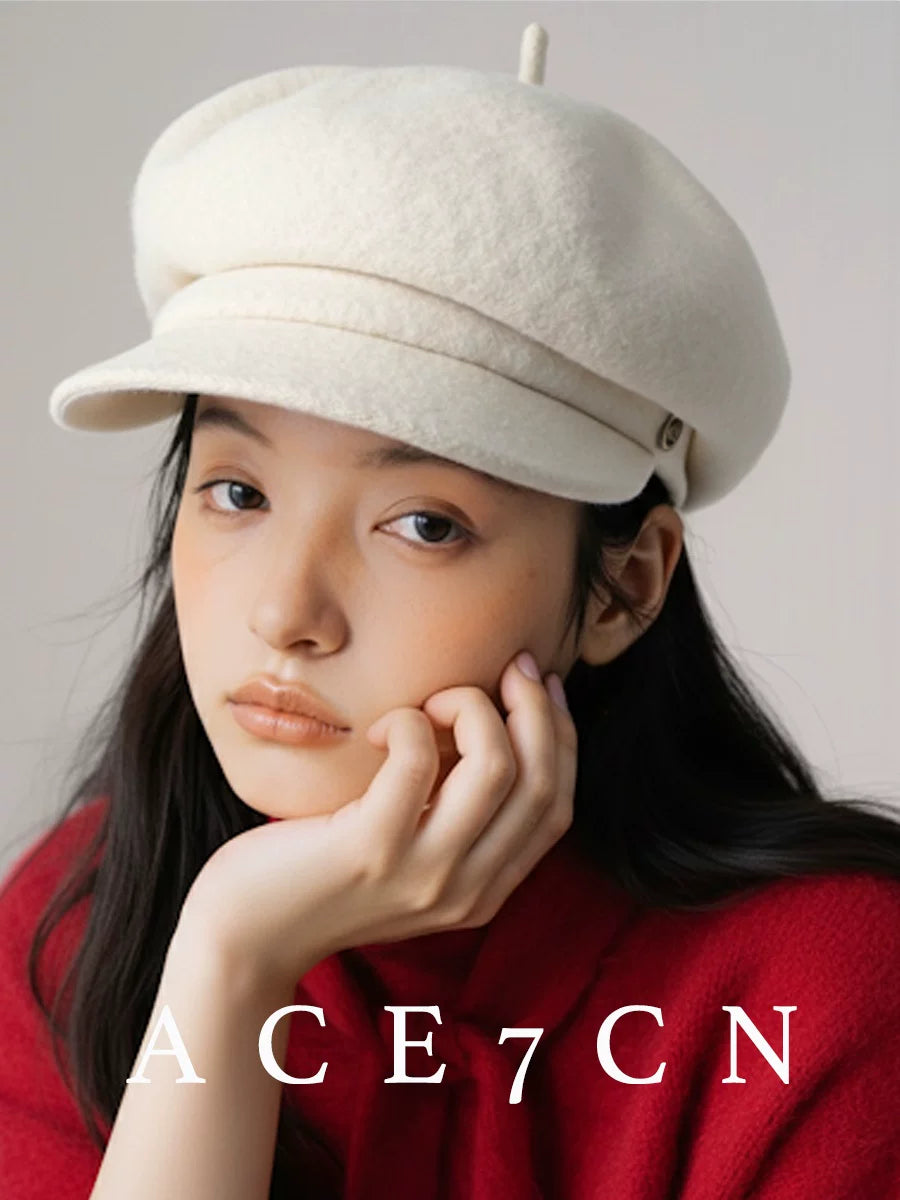 Octagonal Wool Painter Cap — ACE7CN