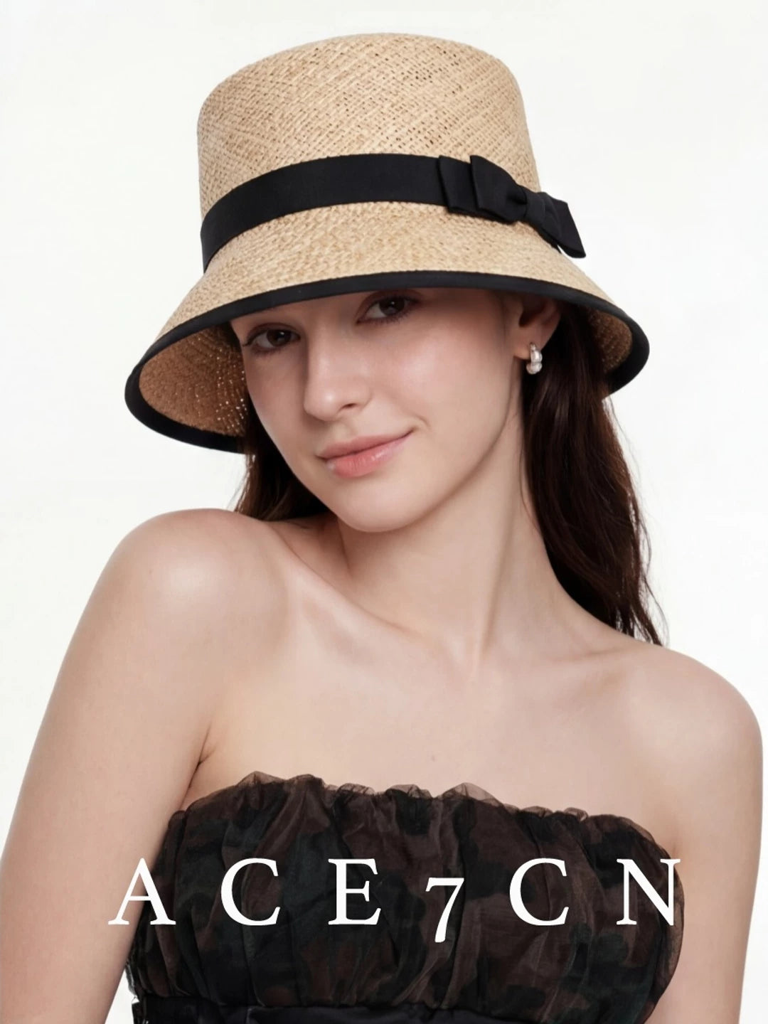 Short-Brim Woven Straw Hat — ACE7CN