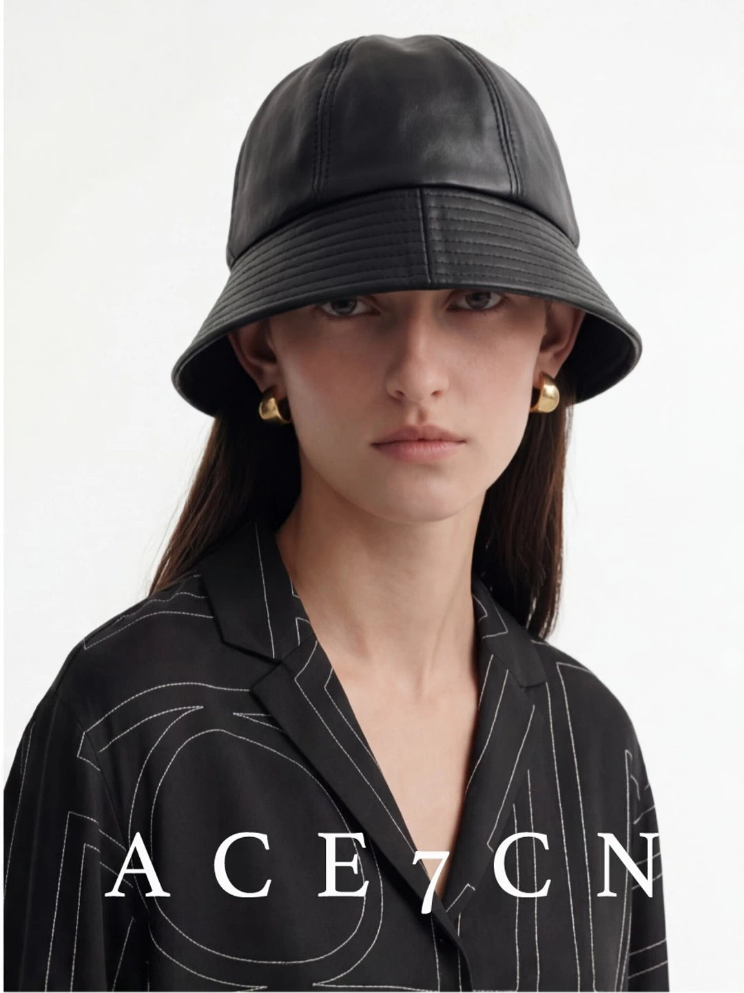 Round-Crown Cloche Bucket Hat — ACE7CN