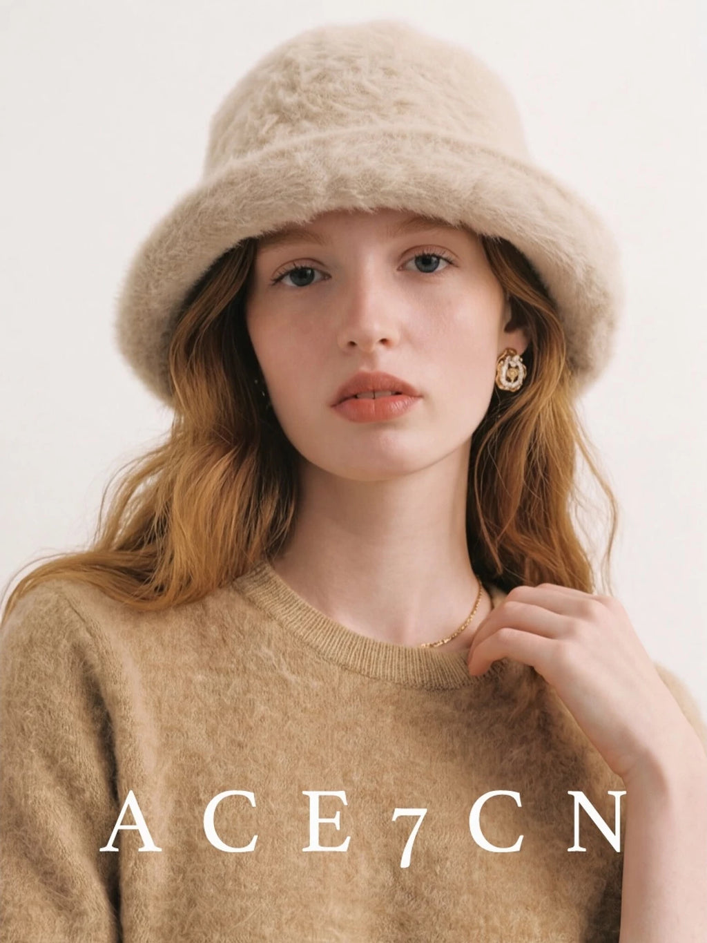 Long-Pile Angora Wool Cloche — ACE7CN