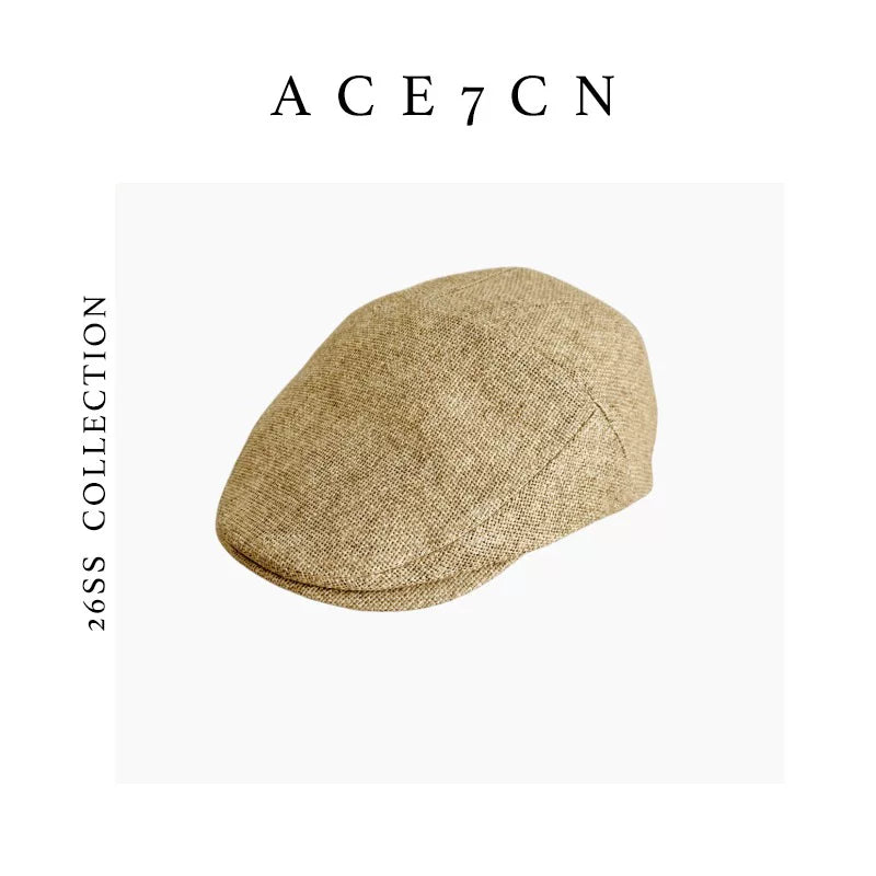 Textured Fabric Flat Cap — ACE7CN