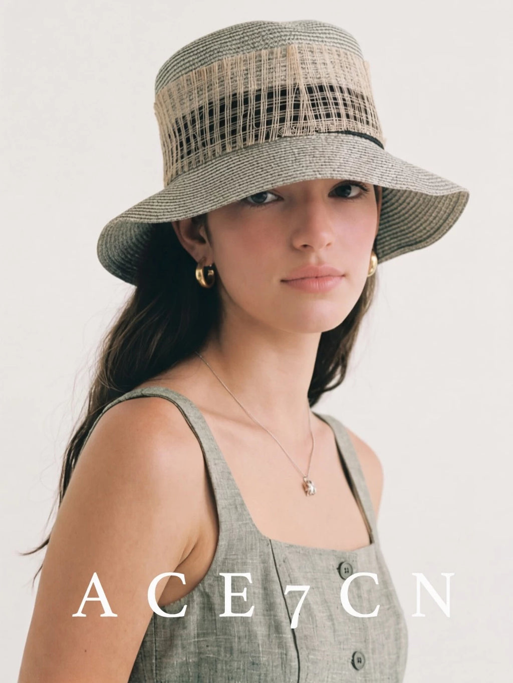 Gray Runway Straw Fedora — ACE7CN