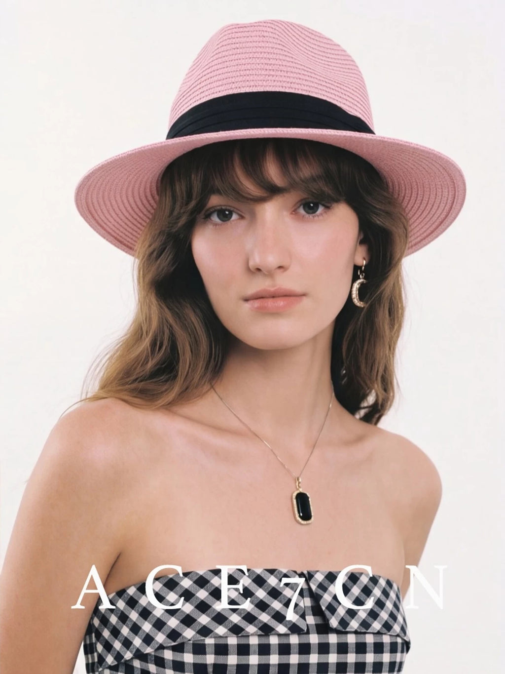 Wide-Brim Straw Panama Hat — ACE7CN