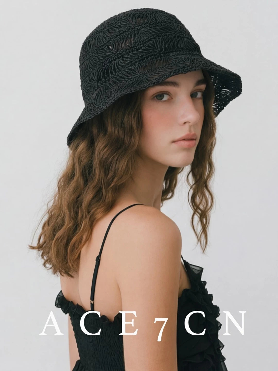 Openwork Lampshade Bucket Hat — ACE7CN