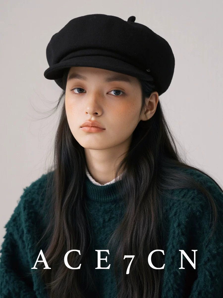Octagonal Wool Painter Cap — ACE7CN
