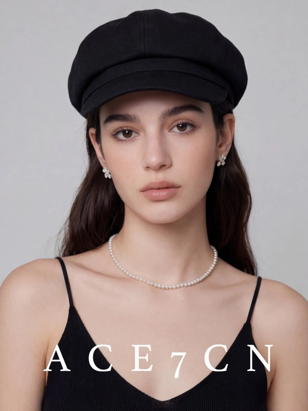Matte Cotton Newsboy Cap — ACE7CN